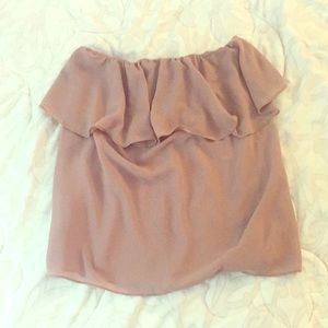 Blush layered tube top
